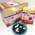 Black ball chocolate with nuts center filling 