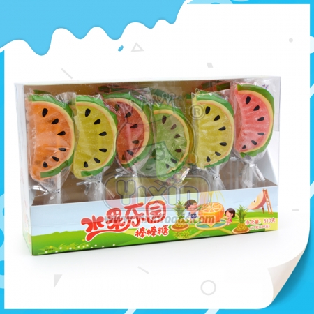 watermelon shape soft lollipop