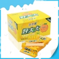Orange fruity flavour 7cm bubble gum 