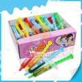 Fruity flavor Needle shape bottle packed sour liquid candy 