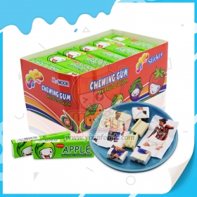 Apple flavor bubble gum