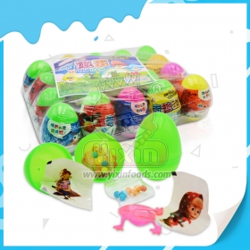 egg with toy and candy