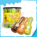 Mixed color whistle violin shape hard lollipop 