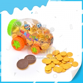chocolate coins in car