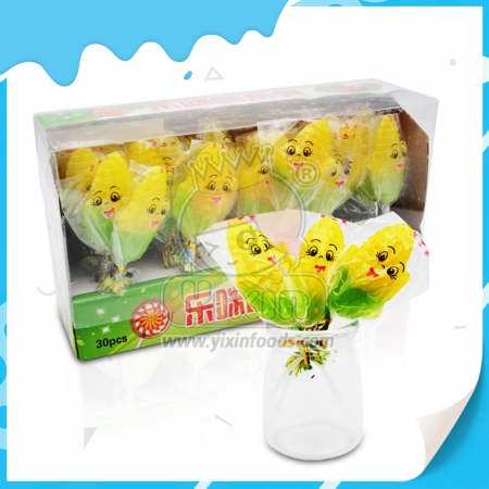 Corn flavor corn shape yummy lollipop hard candy