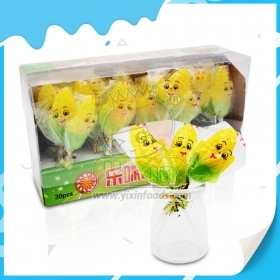 Corn flavor corn shape yummy lollipop hard candy