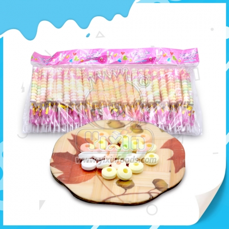 press candy lollipop