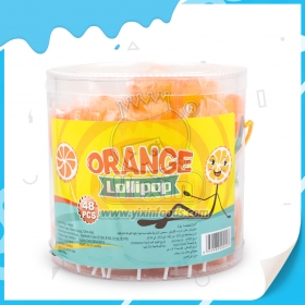 orange hard lollipop