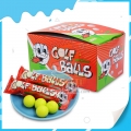 New fruit flavor green golf balls shape bubble gum 