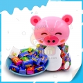 Pig jar good tasting bubble gum in funny packing for child 