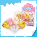 Lovely fruit flavor animals shape marshmallow soft lollipop 