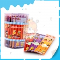 Colorful fruity cc stick candy with tattoo in jars 