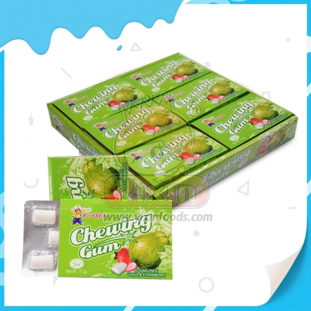 grape and cherry chewing gum