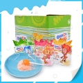 Delicious fruity lollipop with popping candy 