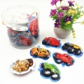 Funny Cartoon car shape chocolate biscuit in jar 