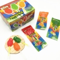 Grenades shape three color fruit lighting lollipop 