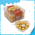 2.4g box pack golden sweet ball shape write chocolate candy 