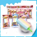 Ice cream shape fruit soft marshmallow in plastic bag 