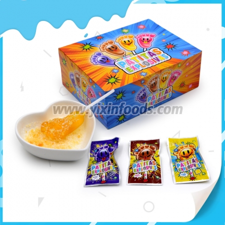 popping candy with foot lollipop