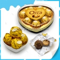 8pcs round chocolate balls in heart shape box 