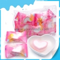 Double color heart shape marshmallow candy 