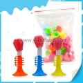 Plastic trumpet toy with nipple hard candy 