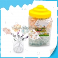 fruit flavor custom flower shaped hard candy lollipop 