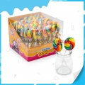 colorful round shape rainbow lollipop candy 