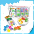 3 in 1 plastic toy with sweet hard candy 