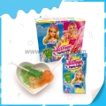Fruit flavor hand and foot lollipop with popping candy 