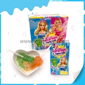 popping candy with foot lollipop