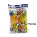 Cheap price colorful long stick candy with toy 