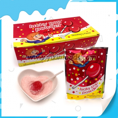 popping candy with lollipop