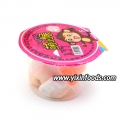 Bag packing sweet heart shape soft marshmallow candy 