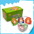Bag packing sweet heart shape soft marshmallow candy 