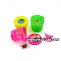 Shopping basket toy candy press candy 