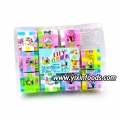 Box Packed Educational Cartoon Puzzle Toys Building Blocks Toy With Jelly Bean Candy 