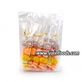 Halal fruit shape lollipop gummy candy bag packing 