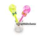 Plastic Colorful Whistle Windmill Toy With Tablet Candy For Kids 