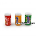 Hot selling candy 3 flavors bubble gum in bottle 