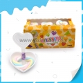 Sweet heart shape fruit flavor swirl marshmallow lollipop 