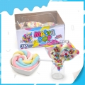 Malva pop mix color swirl round marshmallow 