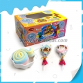 Mix fruit flavor soft cotton candy circle swirl marshmallow 