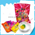 Rose shape two color light hard lollipop 