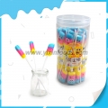 Colorful corn shape fruity hard lollipop 