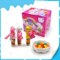 cartoon shaped toy with colorful fruity jelly beans soft candies stick for sales 
