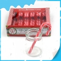 Pink and white natural mint flavor cane candy 