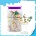 Jar packing fruit swirl rainbow lollipop 